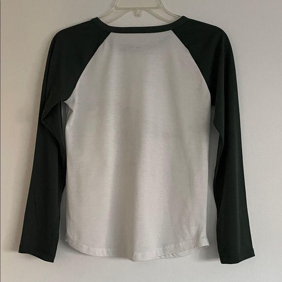 GAP Kids Virtually Jurassic Dinosaur Long Sleeve Tee - Green and White - Picture 3 of 7